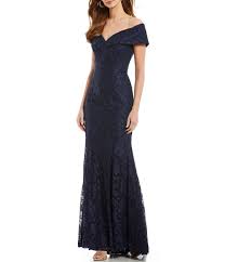 Xscape Off The Shoulder Lace Gown Dillard S Non White Wedding Dresses Long Mothers Dress Formal Dresses For Women
