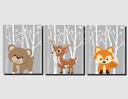 Woodland Nursery Art Baby Boy Nursery Decor Forest Animals Toddler Wall Art Deer Bear Fox Woodland Nursery Art Woodland Animal Wall Art Toddler Wall Art