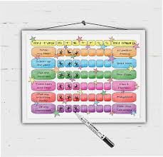 Childrens Reward Chart Printable Star Chart Pocket Money Kids Incentives Weekly Tasks Chore Chart Kids Jobs Instant Download