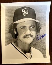 ED WHITSON AUTH AUTO SAN FRANCISCO GIANTS TEAM ISSUED 8 X 10 GLOSSY PHOTO