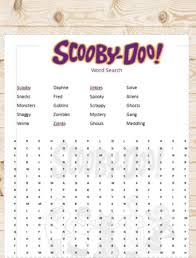 Take this trivia quiz to test how well you remember the iconic first live action scooby doo: Scooby Doo Word Search Etsy Word Puzzles For Kids Homeschool Learning Scooby Doo Birthday Party