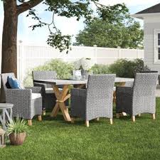 Perfect for everything from playtime to food time, this teak finish bench will have your outdoor space looking its. Farmhouse Rustic Stone Outdoor Dining Sets Birch Lane