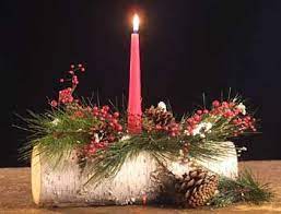 Yule Google Images Christmas Candle Decorations Christmas Yule Log Christmas Centerpieces