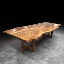 Live Edge Trestle Table Vintage Industrial Furniture Industrial Furniture Industrial Design Furniture