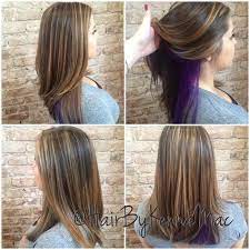 By adding some color without the need of simply add some purple peek a boo highlights to the bottom layer of your hair, and you'll be the intense dark brown is made more playful with the addition of magenta peekaboo highlights. Purple Peekaboo And Highlights Hidden Hair Color Peekaboo Hair Peekaboo Hair Colors