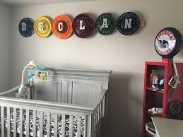 Boys Car Corvette Garage Nursery Decor Hubcap Baby Name Baby Boy Car Nursery Car Nursery Baby Boy Room Nursery Car Themed Nursery