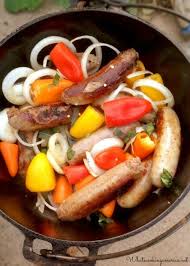 Dutch Oven Beer And Sausages Recipe Recipe Dutch Oven Camping Recipes Camping Recipes Dinner Dutch Oven Recipes