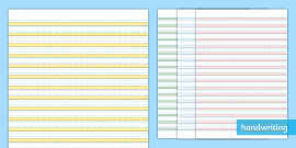 For set 1, students join the words to make a. Ks2 Blank Handwriting Sheets Writing Primary Resources
