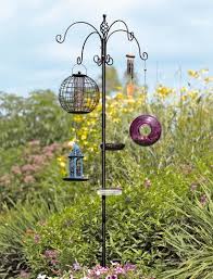 Bird Feeder Pole System Lowes Bird Feeding Station With Four Arms Gardeners Com Bird Feeding Station Bird Feeders Humming Bird Feeders