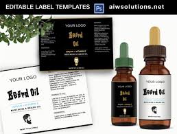 Must Have A Working Knowledge Of Photoshop In Order To Use These Templates Video How To Edit The Photoshop Template W In 2020 Label Templates Beard Oil Label Labels