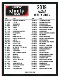 Nascar releases times, tv and radio networks for 2019 cup series schedule. Printable 2019 Nascar Schedule
