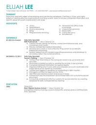 Best Data Entry Resume Example Livecareer