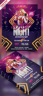 These party flyer templates have been exclusively designed to help you promote and advertise the upcoming club event and/or party that is being hosted by you in an efficacious way. Club Night Party Flyer Free Psd Party Flyer Flyer Free Free Psd Flyer Templates