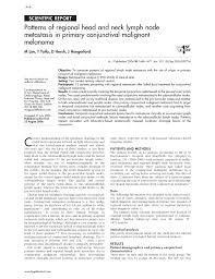 Browse real photos from our stay. Pdf Patterns Of Regional Head And Neck Lymph Node Metastasis In Primary Conjunctival Malignant Melanoma
