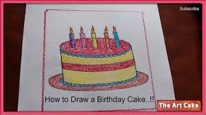 New users enjoy 60% off. How To Draw A Birthday Cake Birthday Cake Drawing For Kids Video Dailymotion