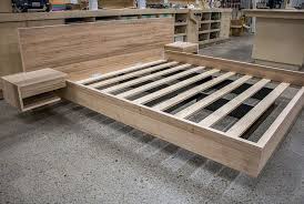 diy floating bed frame with led lighting plans ideas home interiors in 2021 custom bed frame floating bed frame bed frame design