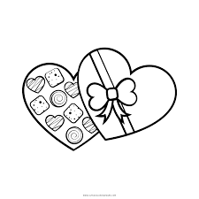 Box of chocolates colouring page. Box Of Chocolates Coloring Page Ultra Coloring Pages