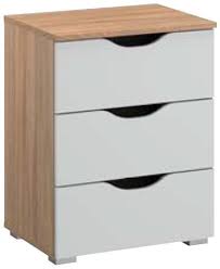 Buy small & mirrored designs. Rauch Arnstein 3 Drawer Bedside Table Happy Home Furnishers