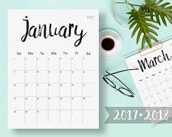 Printable Calendar 2017 2018 Desk Calendar Pdf Download Planner Calendar Pages Black Digita Calendar Printables Planner Calendar Printables Desk Calendars