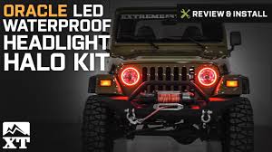 Jeep Wrangler Oracle Led Waterproof Headlight Halo Kit 1997 2006 Tj Review Install Youtube
