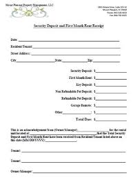 The buyer hands over a cash deposit to show that they are serious about buying the dog, and the seller agrees not to sell the dog to someone else while the potential buyer comes up with the rest of the money. 30 Free Security Deposit Receipts Templates Form Word Template Republic