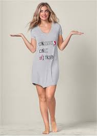 Navy Multi Sleep Dress Gift Set Trends Sleep Dress Fashion Clothes Women Dress Gift