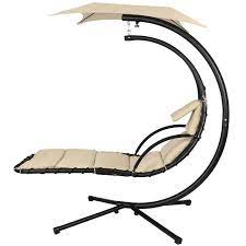 Amazon Com Ancheer 350lbs Max Weight Capacity Hanging Chaise Lounger Chair Arc Stand Canopy Air Porch Swing Hammock Swing Chair Hammock Swing Chaise Lounger