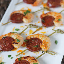Bite Size Spanish Snacks Shrimp And Spanish Chorizo Bites Recipe Yummly Recipe Appetizer Recipes Seafood Recipes Recipes