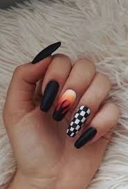 Pin By Lili On Fun Grunge Nails Acrylic Nails Coffin Short Edgy Nails While it might look simple when you're watching a trained nail technician, it will take time and patience to learn how to apply acrylic nails yourself at home.