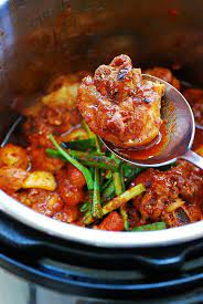 Pressure Cooker Dakbokkeumtang Korean Spicy Chicken Stew Korean Bapsang Stew Chicken Recipe Pressure Cooker Chicken Dakdoritang Recipe