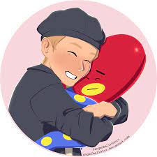 He is a male dog that used to live with bts; Download Hd We Purple U Taehyung By Angelbellator On Deviantart Bt21 Tata And Taehyung Transparent Png Image Nicepng Com