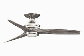 Litex knightsbridge indoor/outdoor 52 ceiling fan aged bronze finish, 5 special aged bronze abs blades, clear ripple glass, 3 light kit rated 4.4 out of 5 stars based on 133 reviews. Fanimation Spitfire 48 In Brushed Nickel Led Indoor Outdoor Flush Mount Ceiling Fan With Remote 3 Blade In The Ceiling Fans Department At Lowes Com