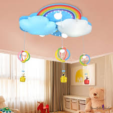 Hot air balloon ceiling hanging. Multicolor Hot Air Balloon Hanging Light Acrylic 8 Lights Led Ceiling Flush Mount In Warm White For Kids Beautifulhalo Com