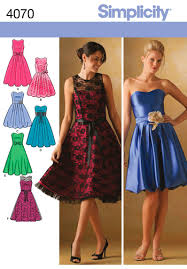 Womens And Petite Cocktail Dress Sewing Pattern 4070 Simplicity Occasion Dresses Sewing Dresses Prom Dress Pattern