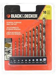 Black And Decker Power Drill Bits Black Decker 15110 High Speed Steel General Purpose Drill Bit Set 10piece Want Additional Info Click On The Image High Speed Steel Drill Glass Ceramic
