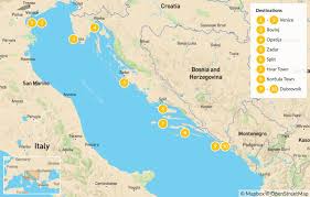 Croatian coast map (page 1). Wonders Of The Adriatic Coast Venice To Dubrovnik 11 Days Kimkim