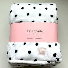 Stacked tea towels fleece blanket. Kate Spade Bedding Kate Spade Fleece Blanket Polka Dot Oversized Twin Poshmark