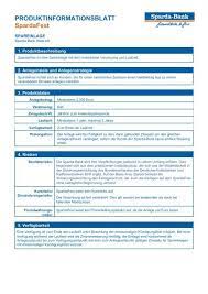 Werden auch sie mitglied und profitieren sie von besonders günstigen angeboten. Produktinformationsblatt Spardafest Sparda Bank West Eg