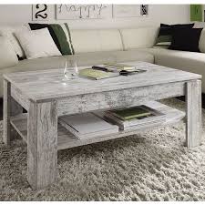 Table Basse Contemporaine Effet Bois Vieilli Versus Table Basse Table Blanche Et Bois Table Basse Contemporaine