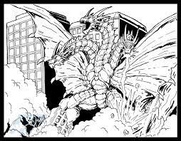 Please wait, the page is loading. King Ghidorah Attacks By Almightyrayzilla On Deviantart Movies By Genre Manga Coloring Book Coloring Books
