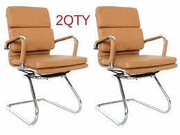 Eames chair replica on alibaba.com are available in a number of attractive shapes and colors. Eames Replica Visitors Chair Camel Vegan Leather Thick High Density Foam Chrome Arms With Protective Arm Sleeves With Zip Available Sold In A Box Of Two Chairs Newegg Com