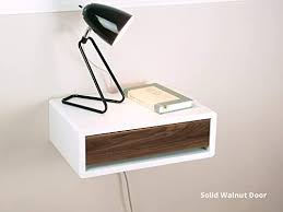 Chic Mid Century Modern Floating Nightstand Retro Style Wall Mount Bedside Table Si In 2020 Modern Floating Nightstand Wall Mounted Bedside Table Floating Nightstand