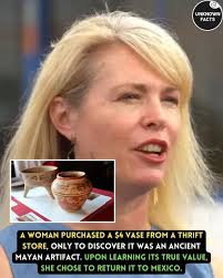 What a heart warming story, thanks to a beautiful pot bought for 3.99 at a  maryland thrift store turned out to be a nearly 2,000-year-old mayan  artifact