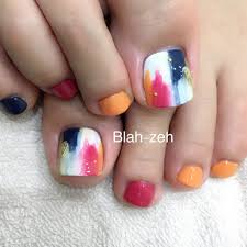 カラフル塗りかけネイル Blah Zeh ブラゼ