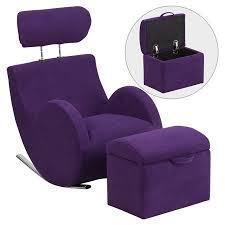 Flash Furniture Hercules Series Fabric Rocking Chair With Storage Ottoman Multiple Colors Walmart Com Fabric Rocking Chairs Purple Furniture Storage Chair