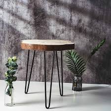 Maybe you would like to learn more about one of these? Natural Wood Slice Round End Table Live Edge Side Table With Hairpin Chaircoverfactory