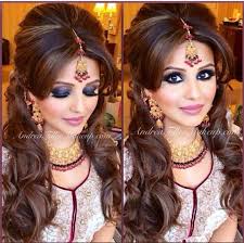 Love This Hair Style Possibly For Mendhi Night Hair Styles Indian Party Hairstyles Indian Bridal Makeup