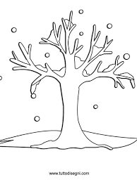 Inverno Da Colorare Albero Con La Neve Tuttodisegni Com Arte Prescolare Alberi D Inverno Arte Prima Elementare