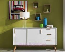 Credenza Buffet Tomasucci White White Sideboard Sideboard Sliding Doors Contemporary White Sideboard