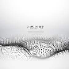 Stylish Wave Mesh Made With Black Dots Particles Design Texture Design Abstract